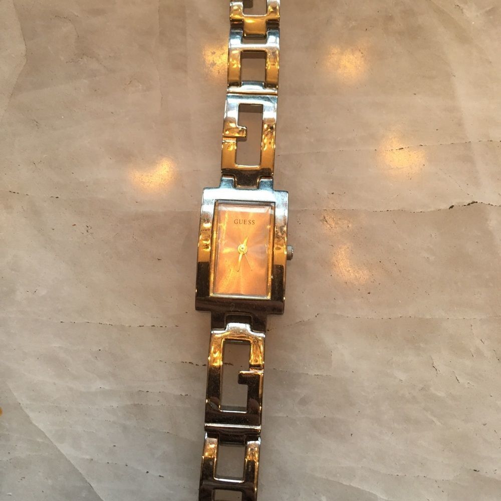 Guess Watch Silver Rectangle thin face & links! - Picture 7 of 9